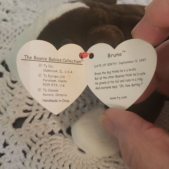 Vintage 1997 Ty Beanie Baby BRUNO the Terrier Dog - Picture 6 of 8
